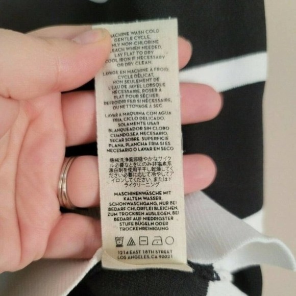 J Brand Women's White Striped Crew Neck Stretch Long Sleeve Sweater Size Medium - Picture 7 of 8